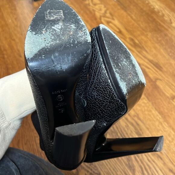 3.1 Phillip Lim - Black Pebbled Leather Stiletto Ankle Booties Sz 36 - Picture 9 of 10